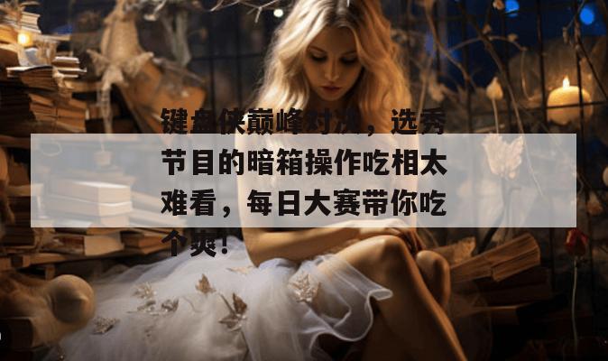 键盘侠巅峰对决,选秀节目的暗箱操作吃相太难看,每日大赛带你吃个爽!